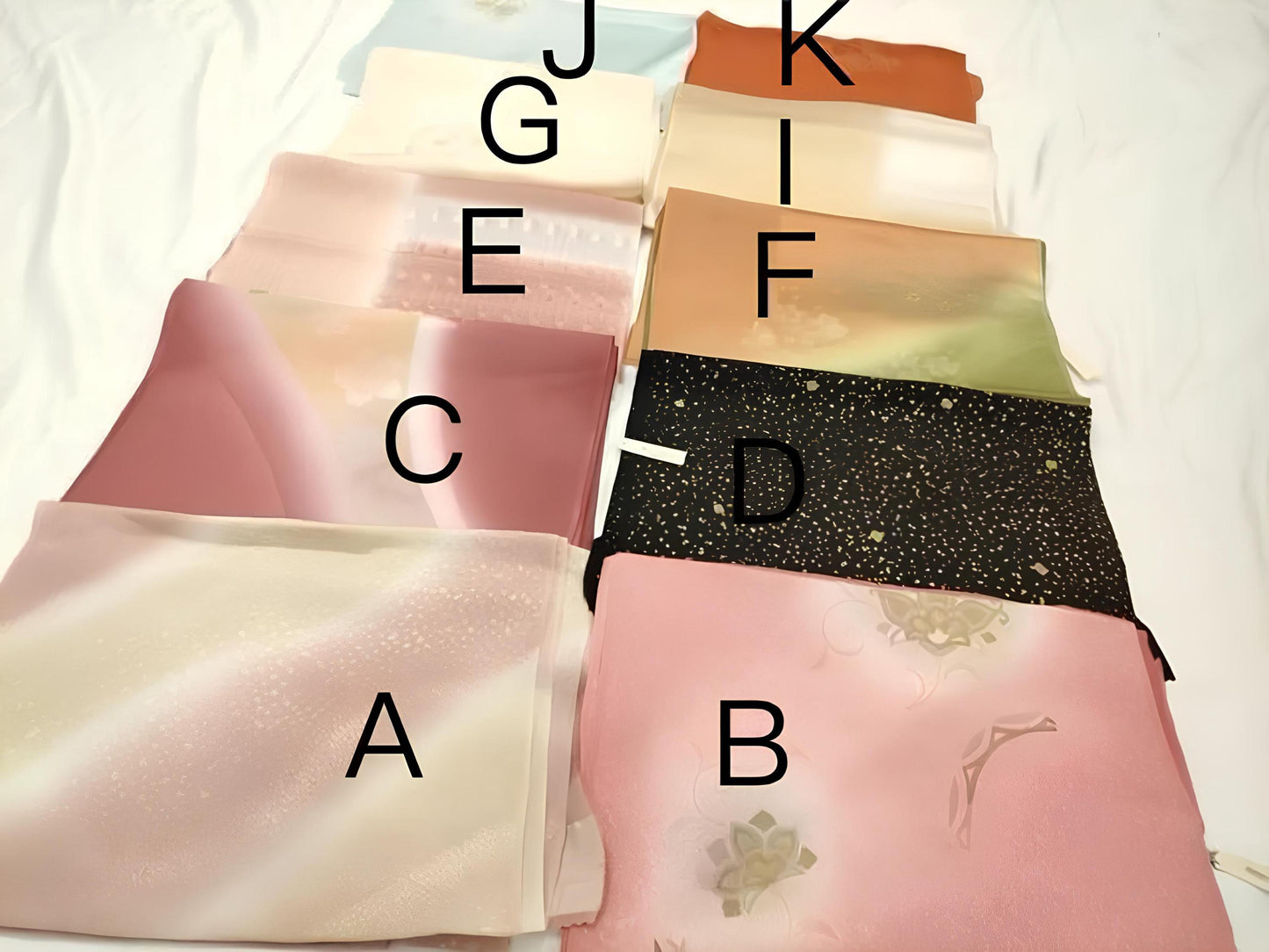 Vintage Silk Kimono Obiage/Excellent Condition/Mostly Brand New/ No. 3546 (Option K/I/F/D)