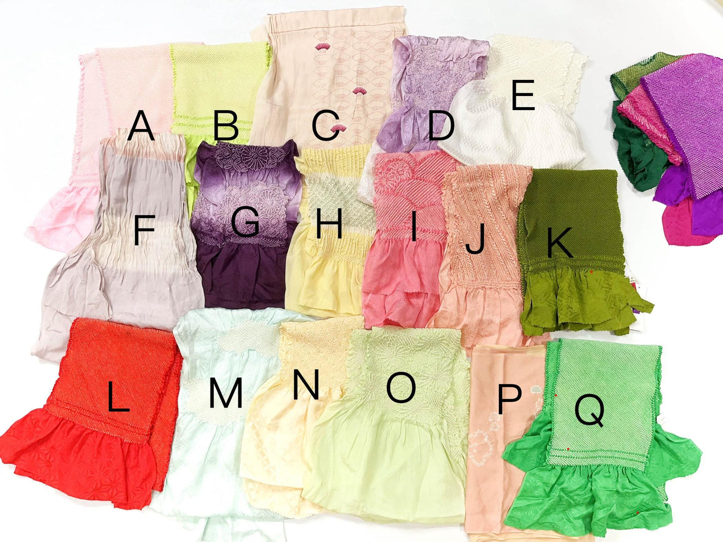 Vintage Silk Kimono Obiage Sash: Good Condition(94a/b/c)