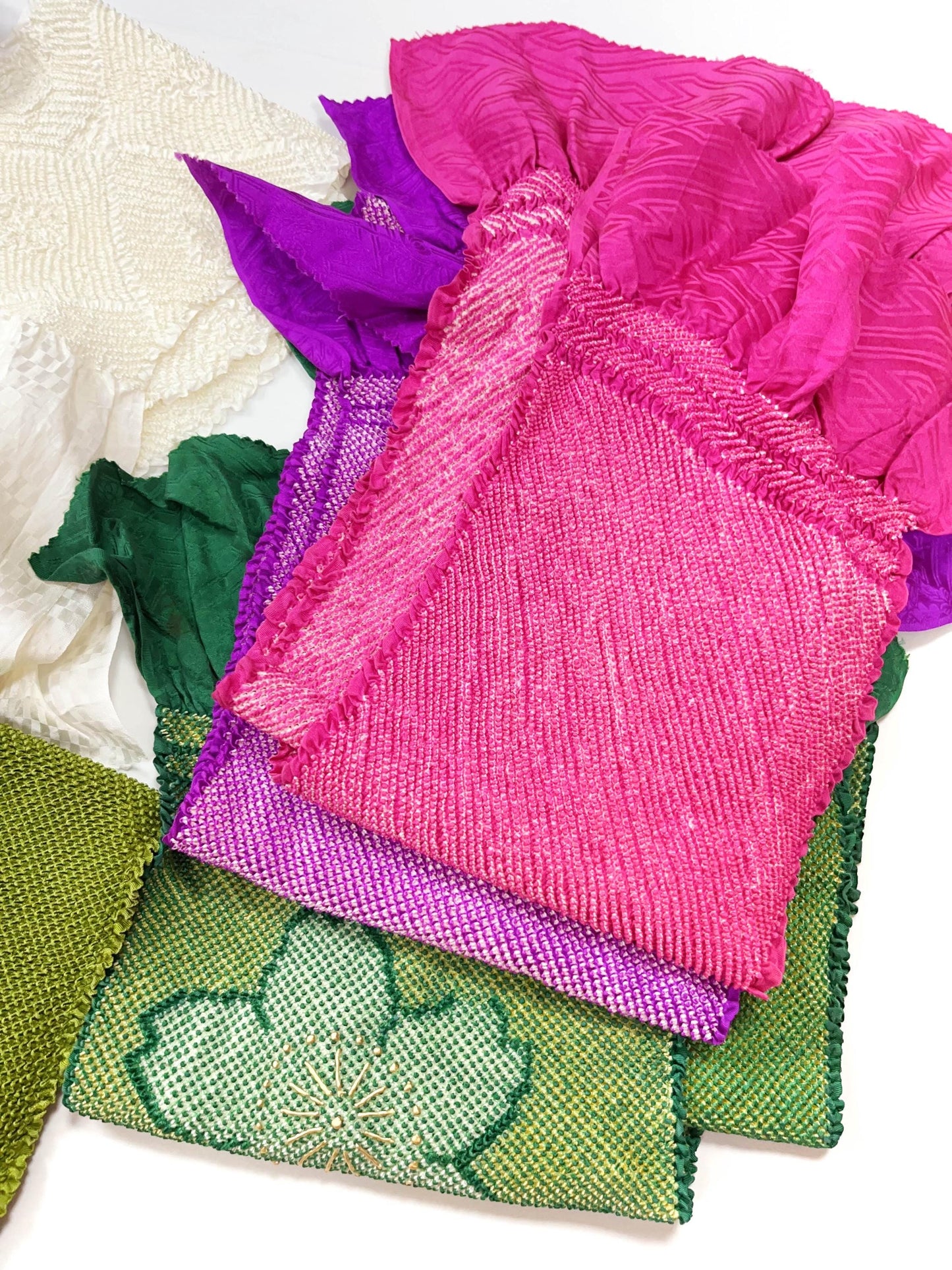 Vintage Silk Kimono Obiage Sash: Good Condition(94a/b/c)