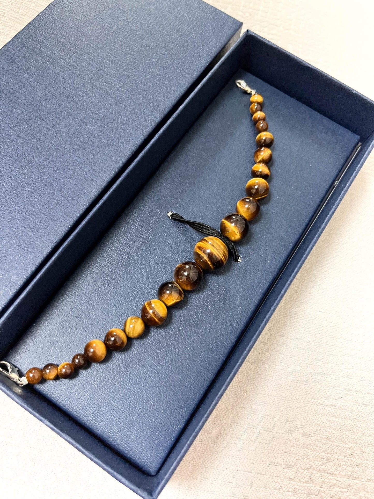 Yellow Tiger's Eye Haori Himo: Men's Kimono Accessory