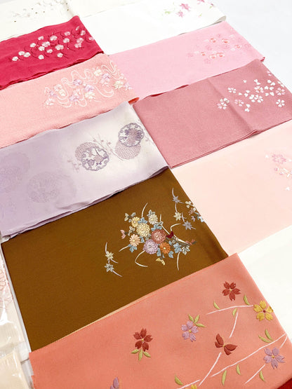 Floral Kimono Han-eri Collar: Japanese Juban Collar H04