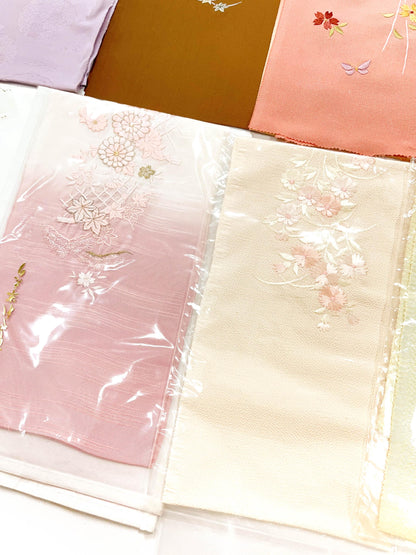 Floral Kimono Han-eri Collar: Japanese Juban Collar H04