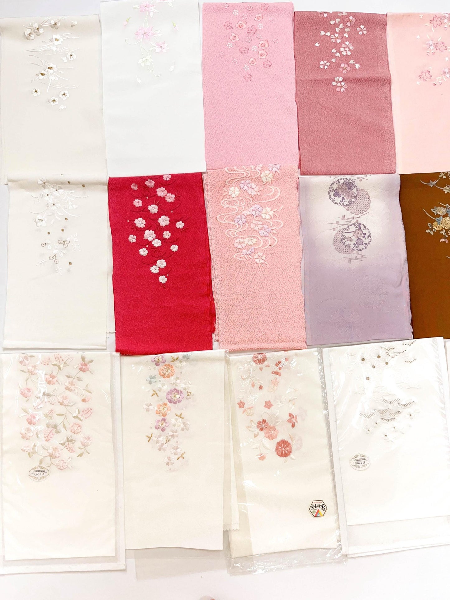 Floral Kimono Han-eri Collar: Japanese Juban Collar H04