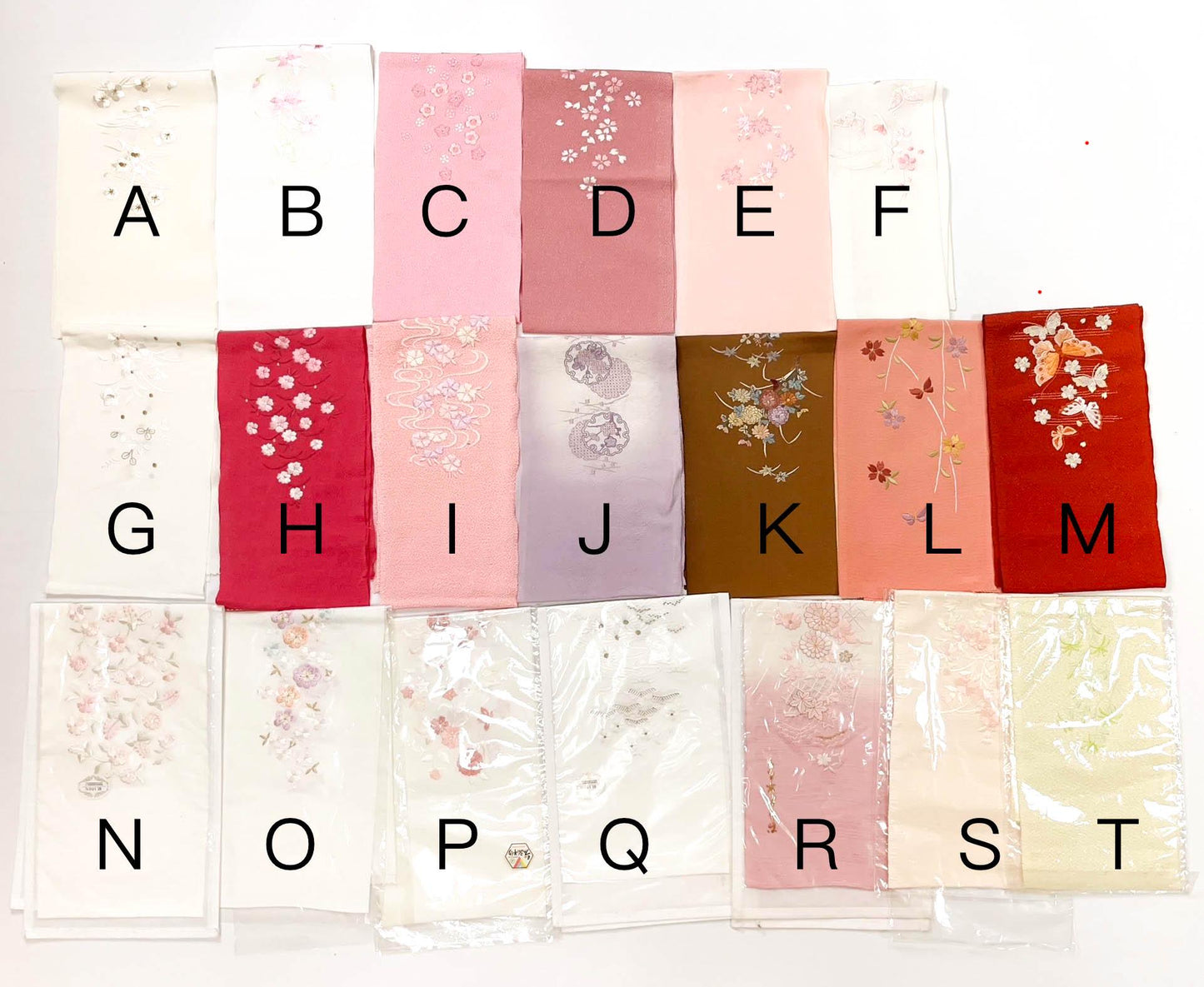 Floral Kimono Han-eri Collar: Japanese Juban Collar H04