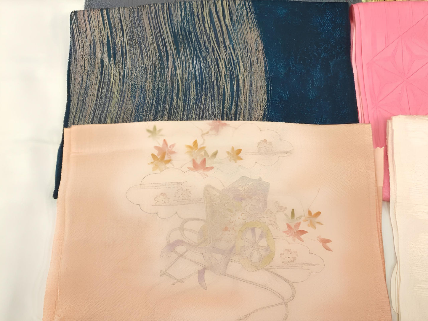 Vintage Silk Obiage: Excellent Condition, Mostly Brand New, No. 1724