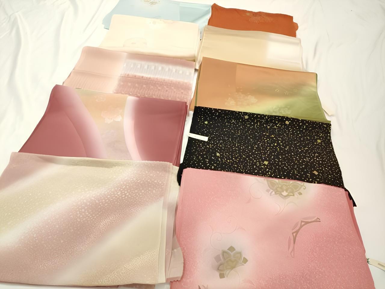 Vintage Silk Kimono Obiage/Excellent Condition/Mostly Brand New/ No. 3546 (Option K/I/F/D)