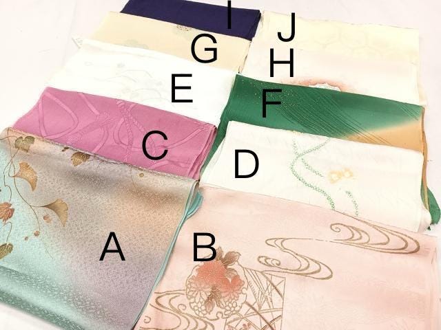 Vintage Silk Obiage/Excellent Condition/Mostly Brand New/ Kimono Obiage/ No. 0625 (Option C/J/H/G)