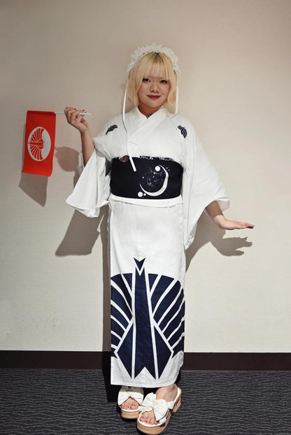 Cosmic Cat Hanhaba Obi Belt: Yukata Kimono Sash