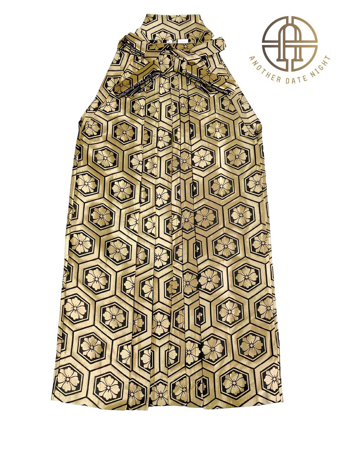 Gold Men's Hakama Pants: Japanese Kimono, Traditional Formal Wear