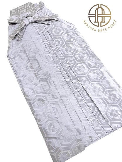 Men's Silver Hakama Pants: Traditional Japanese Kimono, Formal Wear