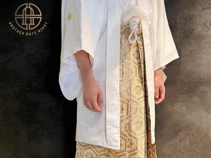 Light Gold Hakama Pants: Men's Japanese Kimono, Formal Wear