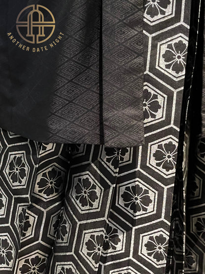 Men's Silver Hakama Pants: Traditional Japanese Kimono