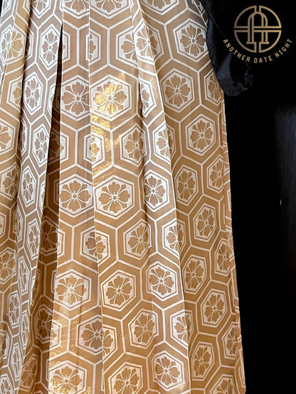 Light Gold Hakama Pants: Men's Japanese Kimono, Formal Wear
