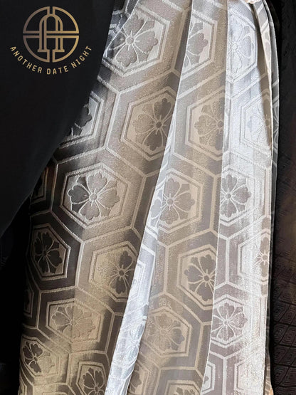 Men's Silver Hakama Pants: Traditional Japanese Kimono, Formal Wear