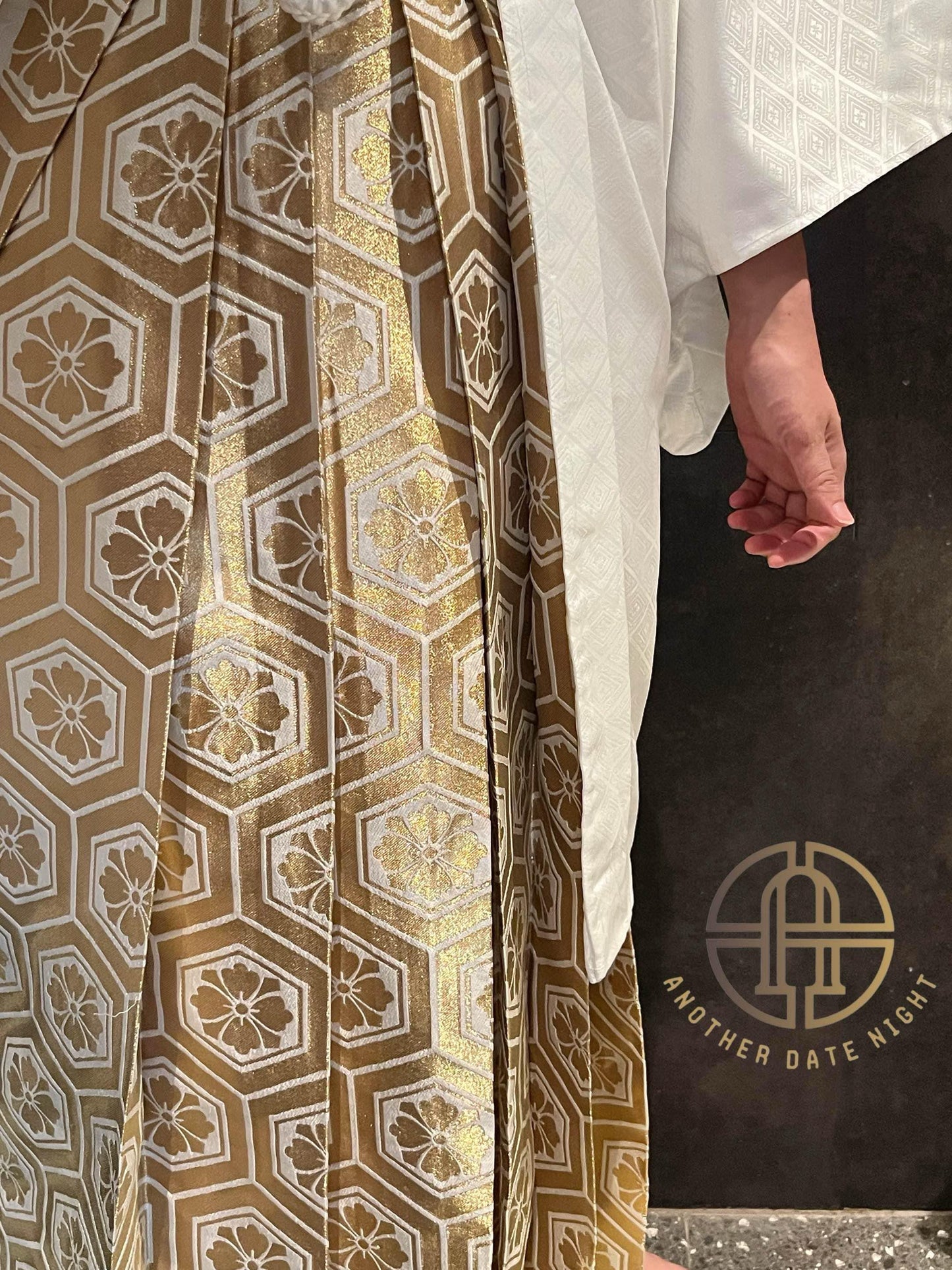 Light Gold Hakama Pants: Men's Japanese Kimono, Formal Wear