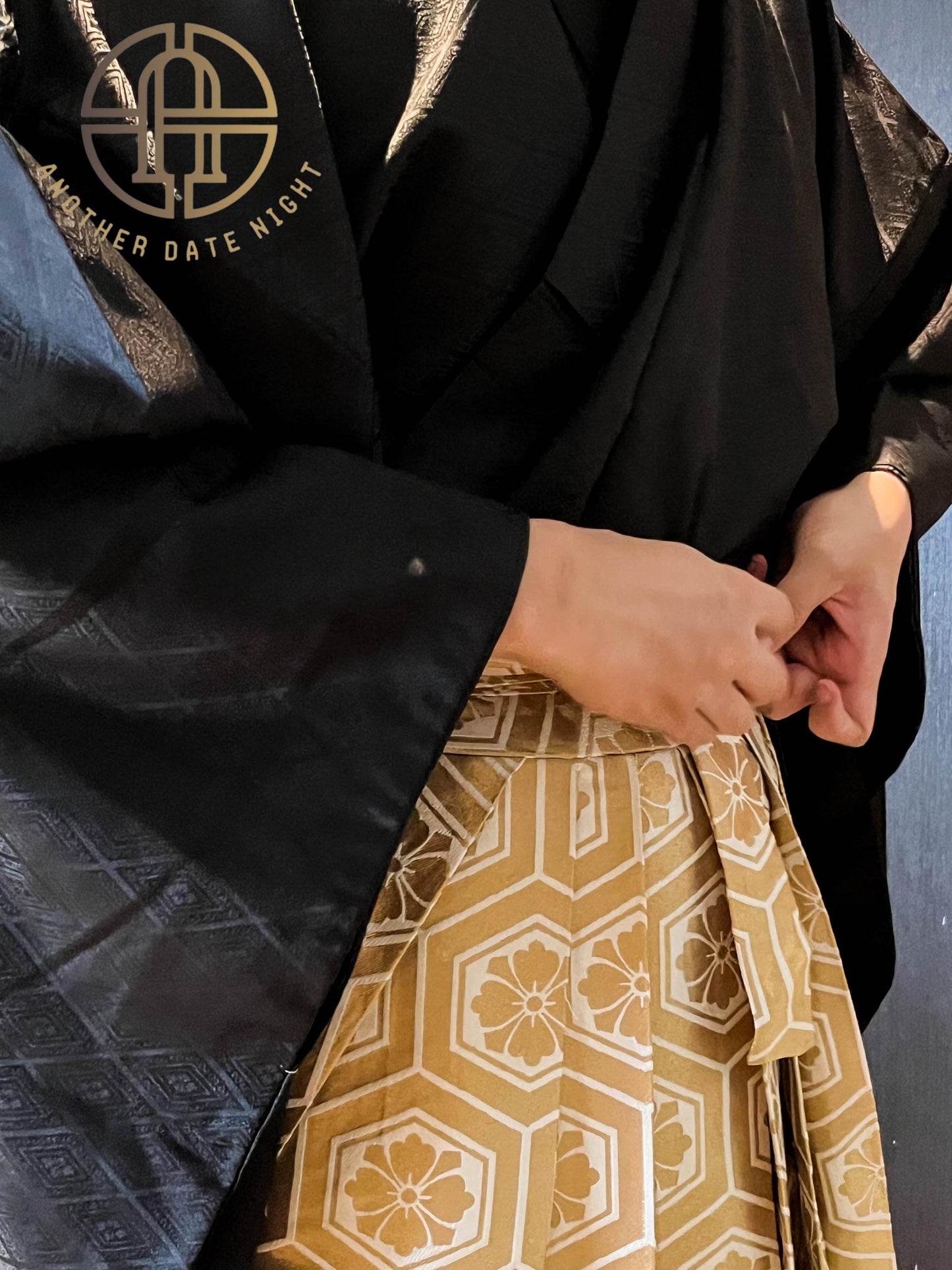 Light Gold Hakama Pants: Men's Japanese Kimono, Formal Wear