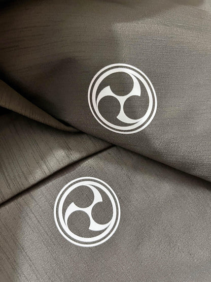 Men's Kimono 3PCS Set: Nagagi, Obi & Haori Jacket - Custom Kamon