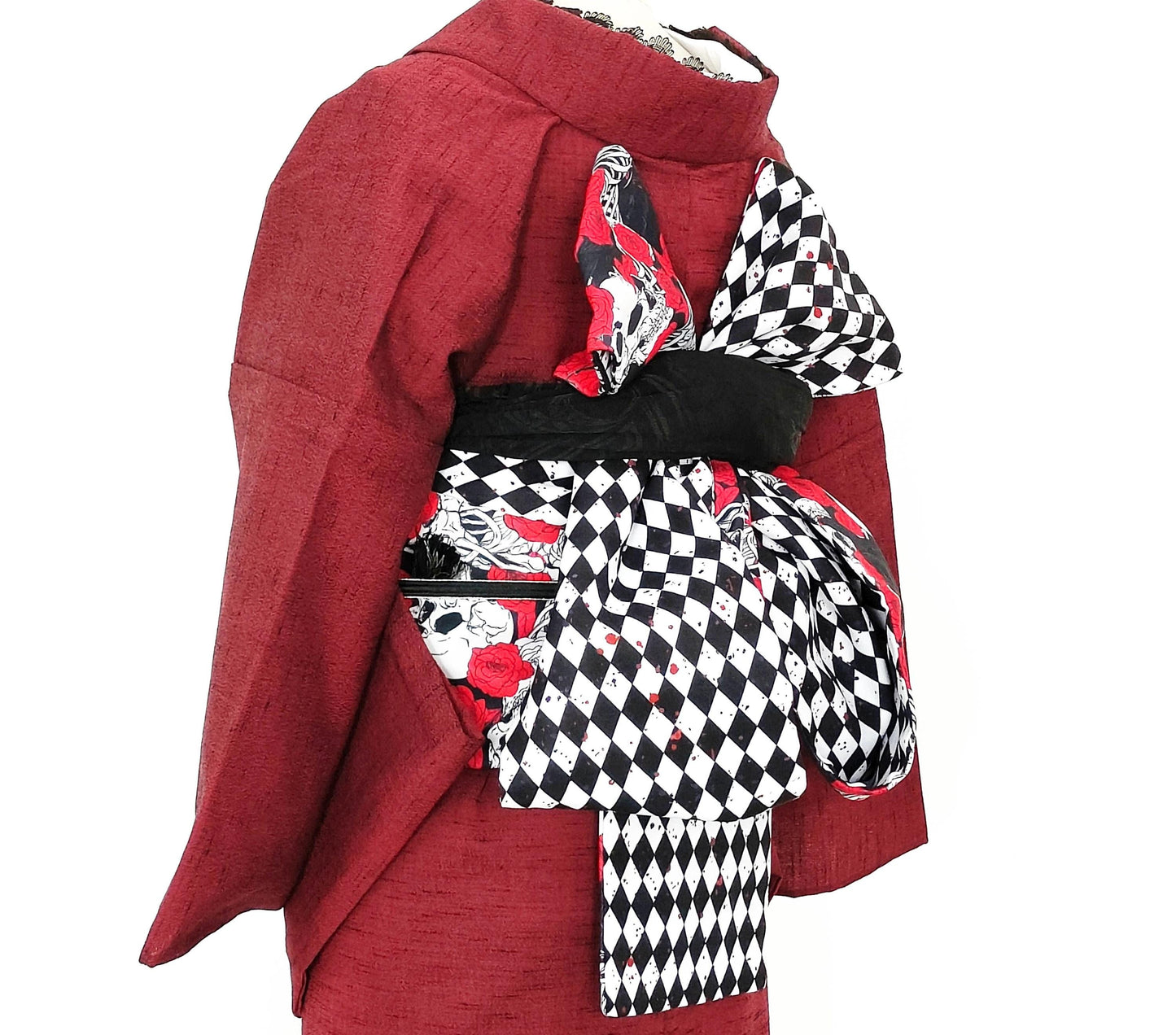 Skull & Rose Hanhaba Obi Belt: Dance of Death, Halloween Costume