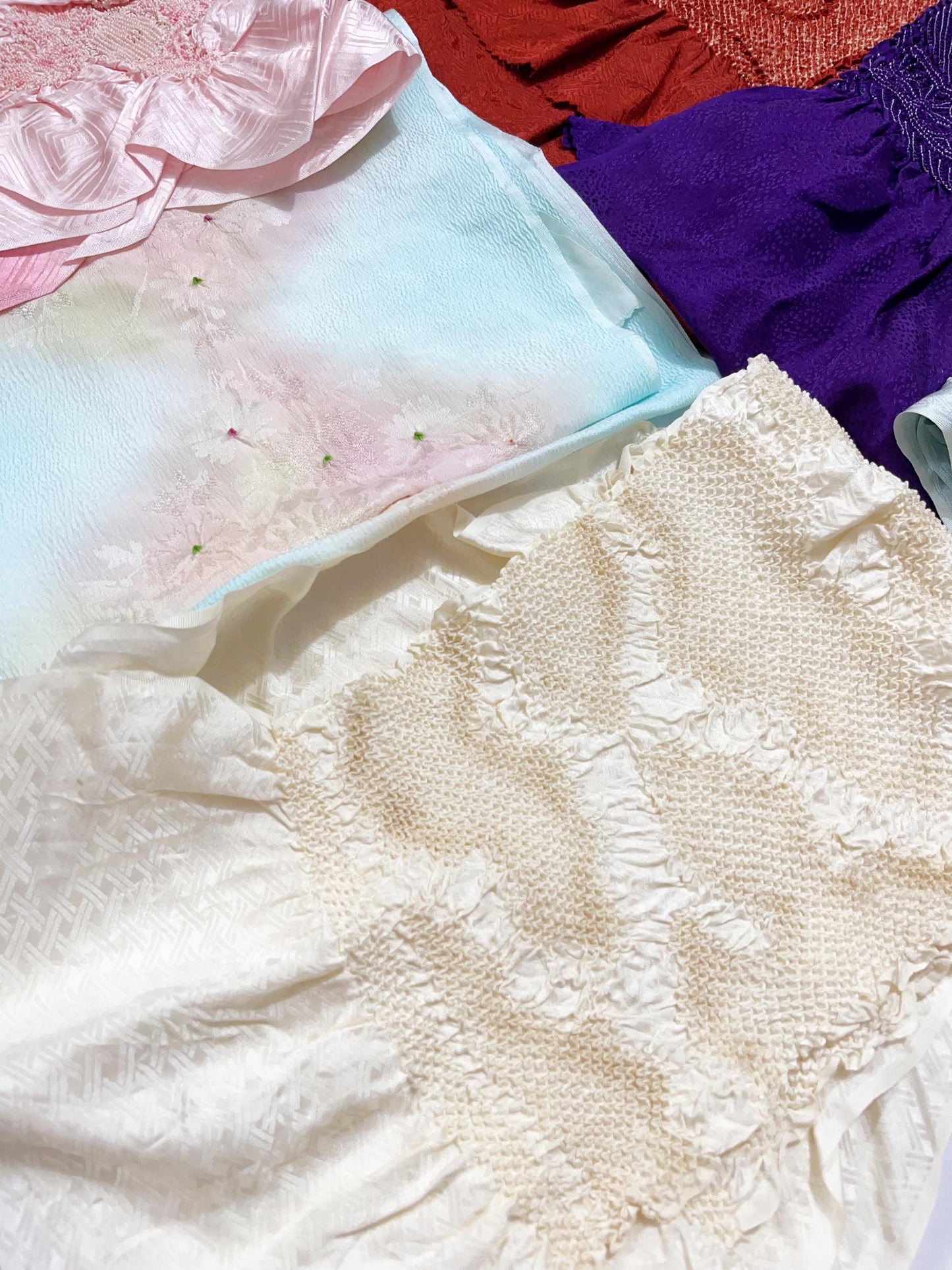 Vintage Silk Obiage: Kimono Sash, Good Condition, 8254A