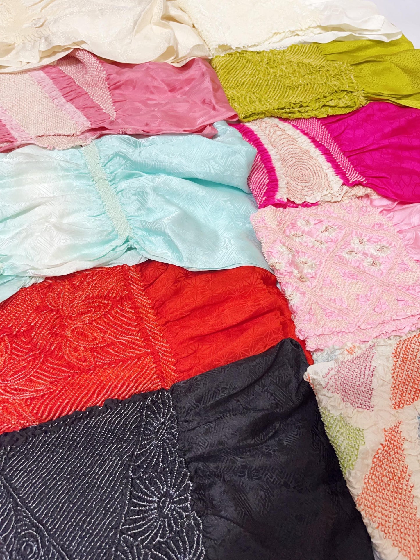 Vintage Silk Kimono Obiage Sash - Good Condition, 8259b