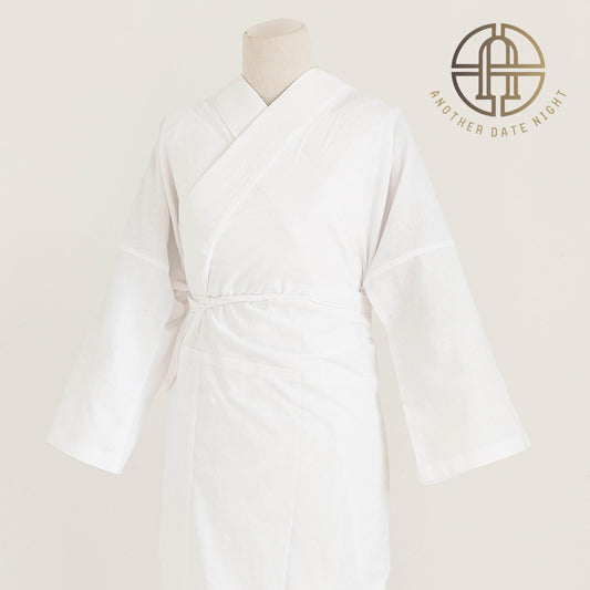 Japanese Cotton Kimono Juban: Versatile Underwear with Detachable Collar