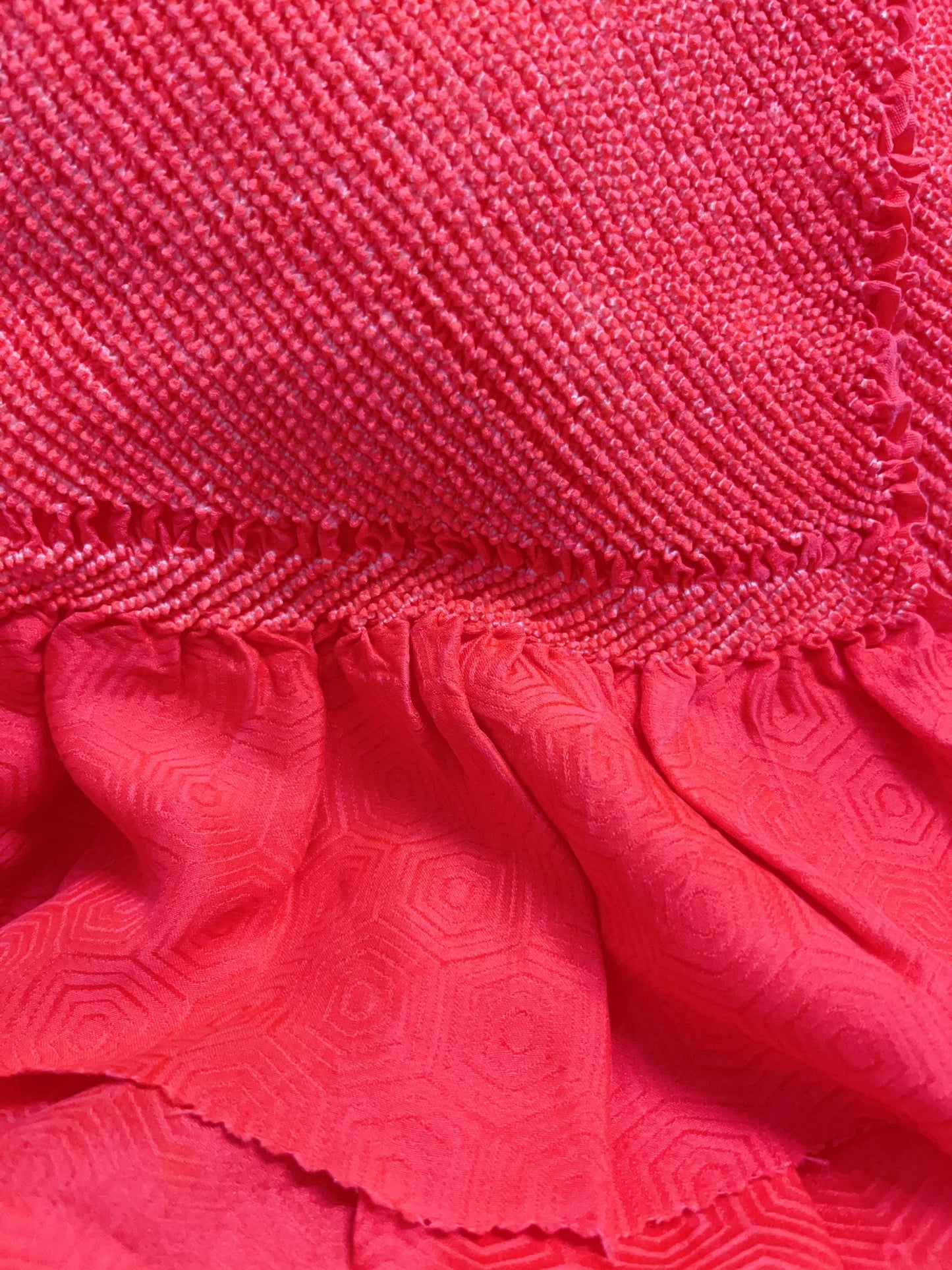 Vintage Silk Obiage Kimono Sash - Good Condition (F/G/H/I), No. 8255B