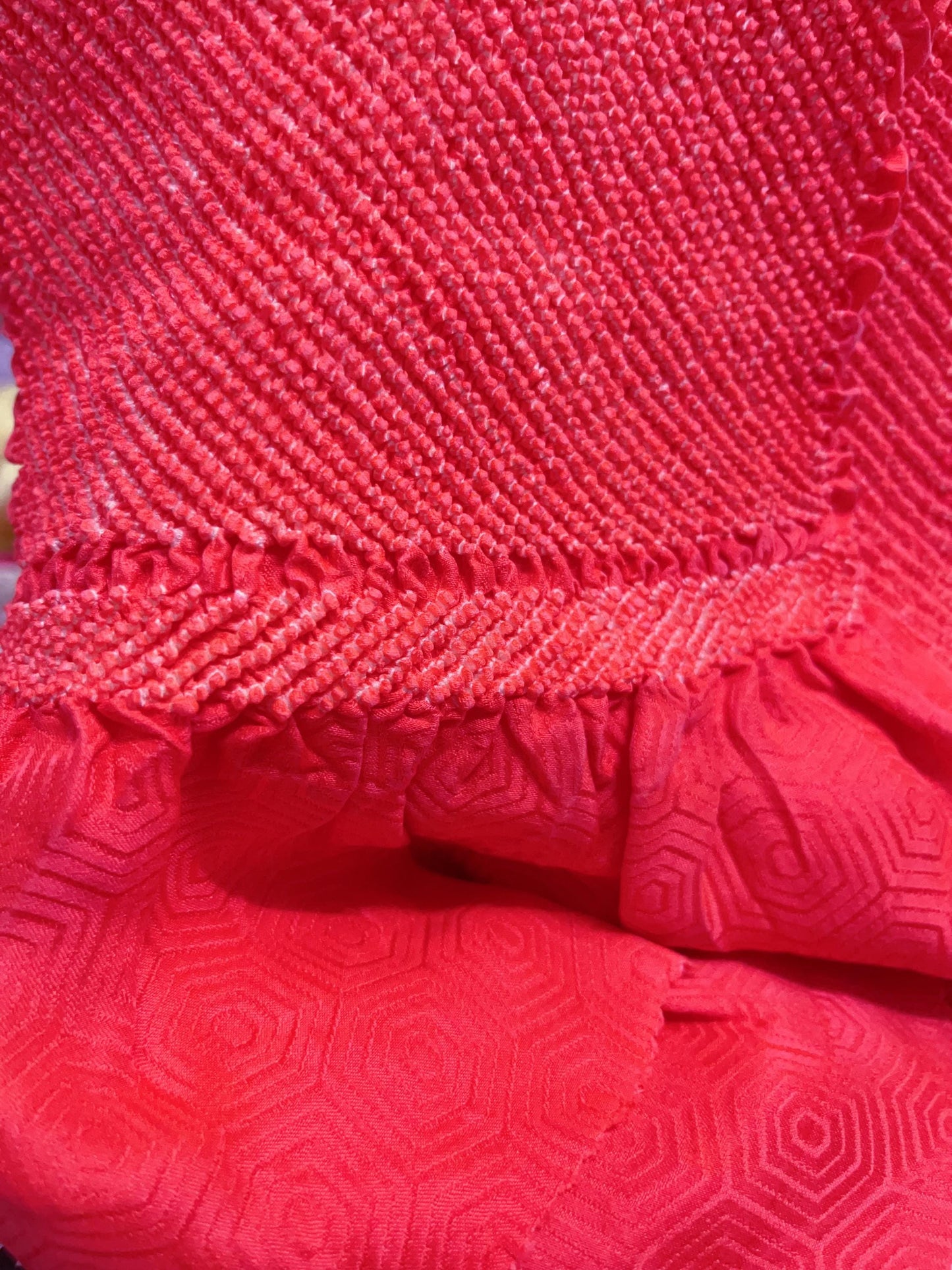 Vintage Silk Obiage Kimono Sash - Good Condition (F/G/H/I), No. 8255B