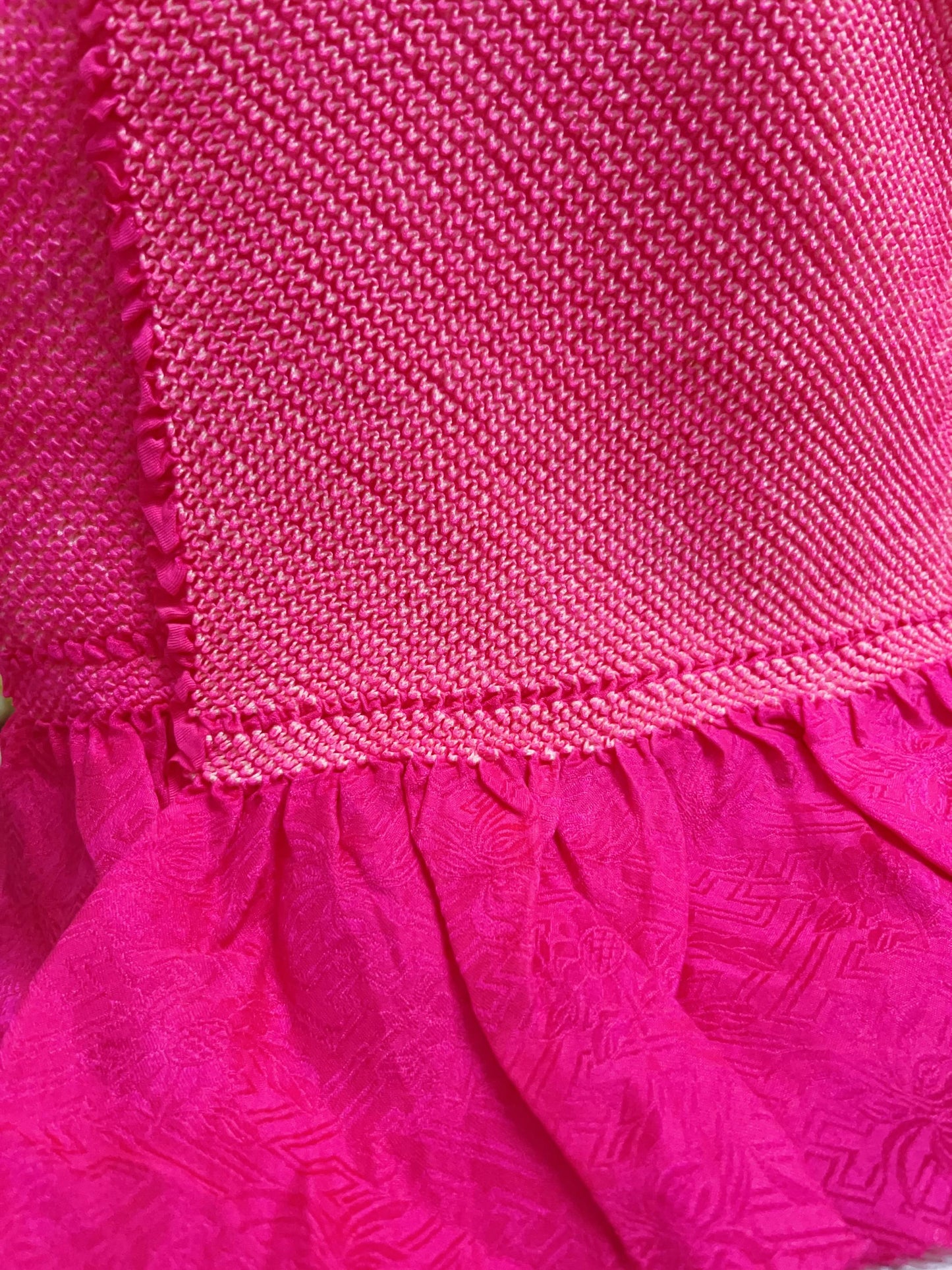 Vintage Silk Obiage Kimono Sash - Good Condition (F/G/H/I), No. 8255B