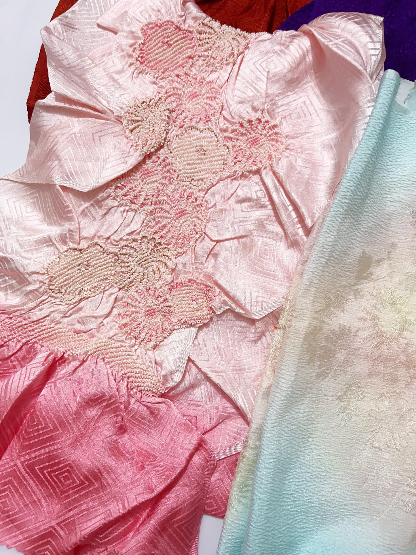 Vintage Silk Obiage: Kimono Sash, Good Condition, 8254A