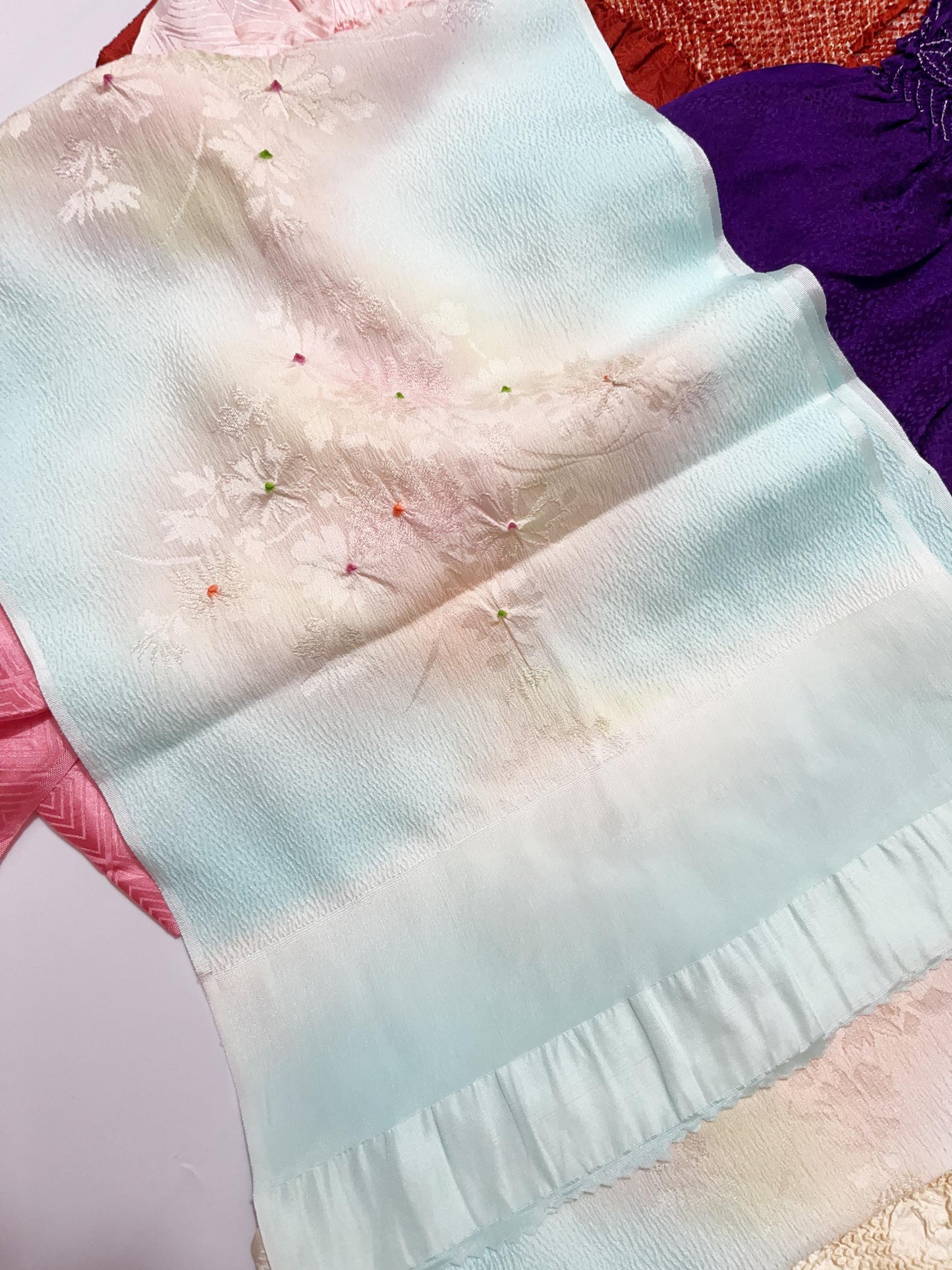 Vintage Silk Obiage: Kimono Sash, Good Condition, 8254A