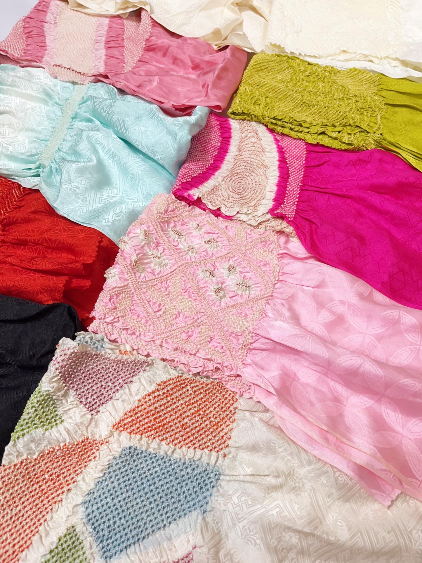 Vintage Silk Kimono Obiage Sash - Good Condition, 8259b