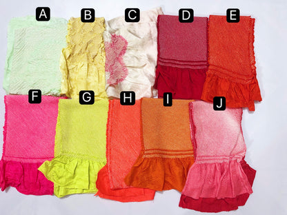 Vintage Silk Kimono Obiage Sash - Good Condition, 8255B Obiage (B/D/E)