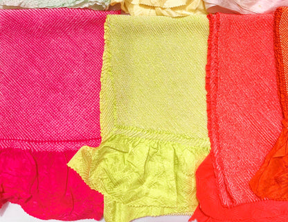 Vintage Silk Obiage Kimono Sash - Good Condition (F/G/H/I), No. 8255B