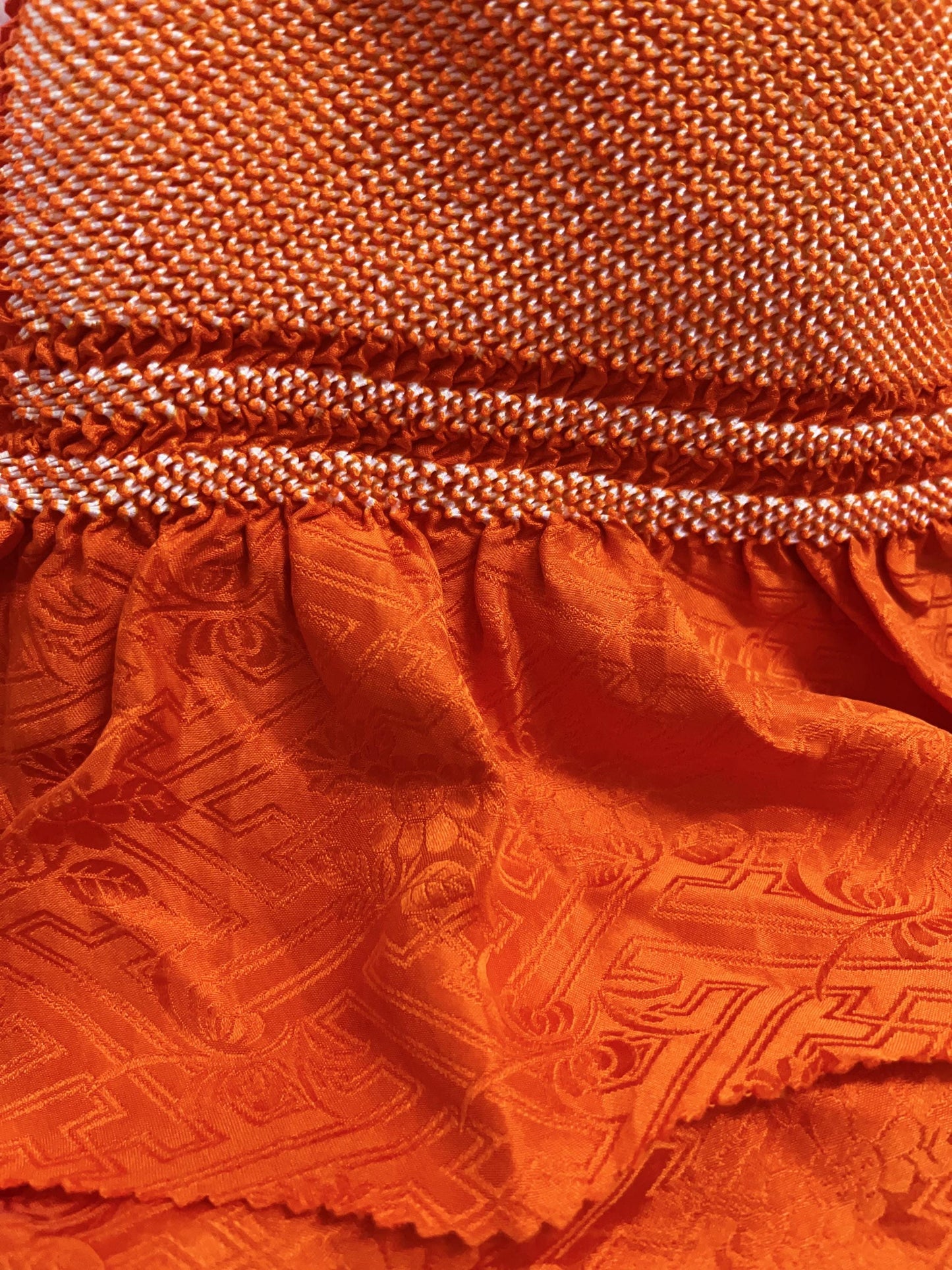 Vintage Silk Obiage Kimono Sash - Good Condition (F/G/H/I), No. 8255B