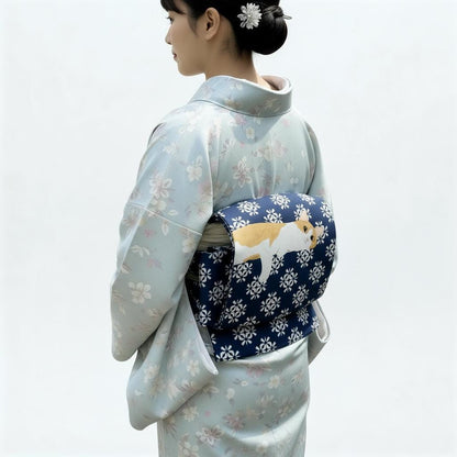 Pre-Tied Nagoya Obi: Wear in 5 Mins, Easy-Wear Kimono Belt, Taiko Drum Knot