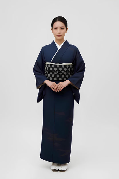 Beginner Friendly Pre-Tied Kimono Belt, Easy Wear Obi, Polka Dot Ginza Knot