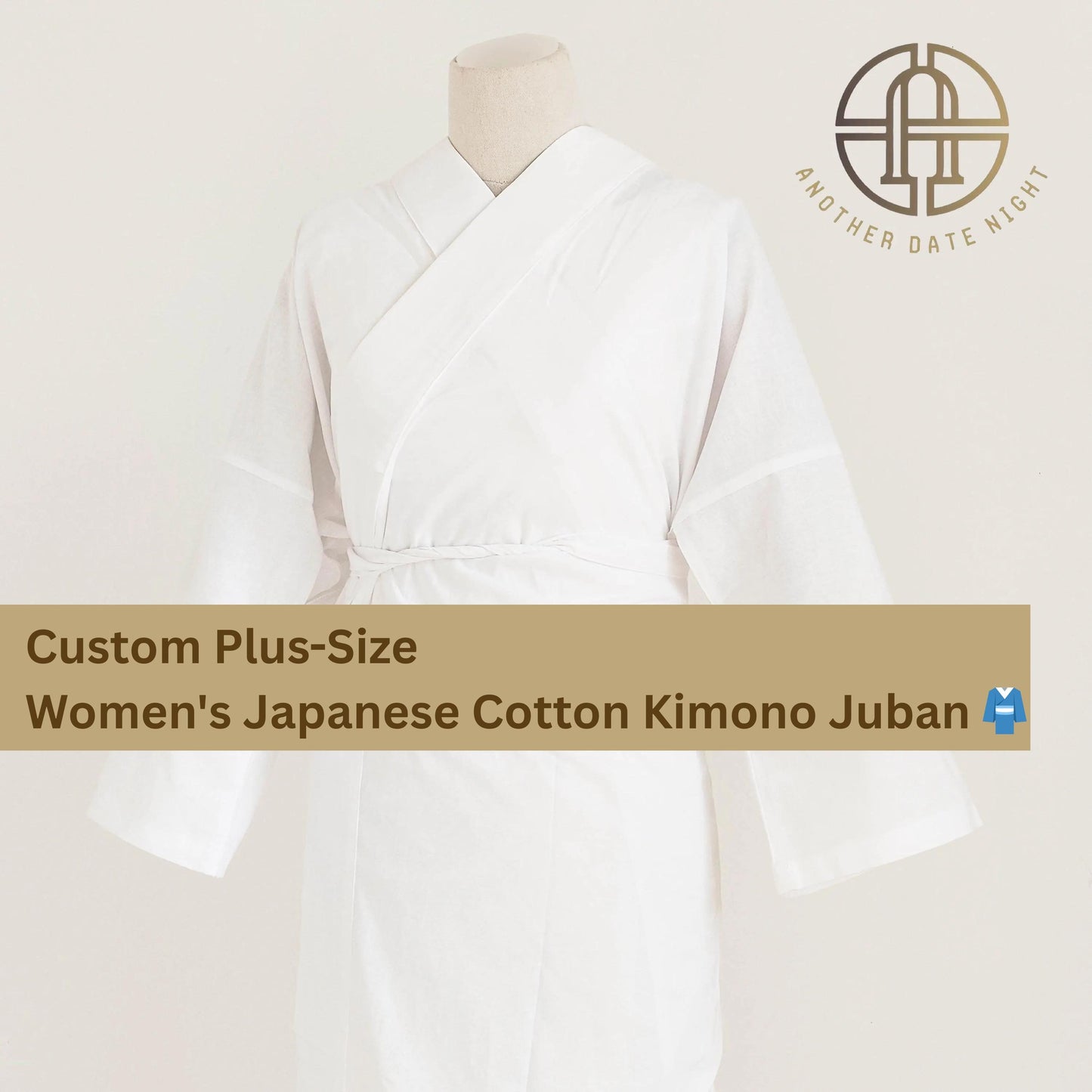 Custom Plus-Size Women's Japanese Cotton Kimono Juban