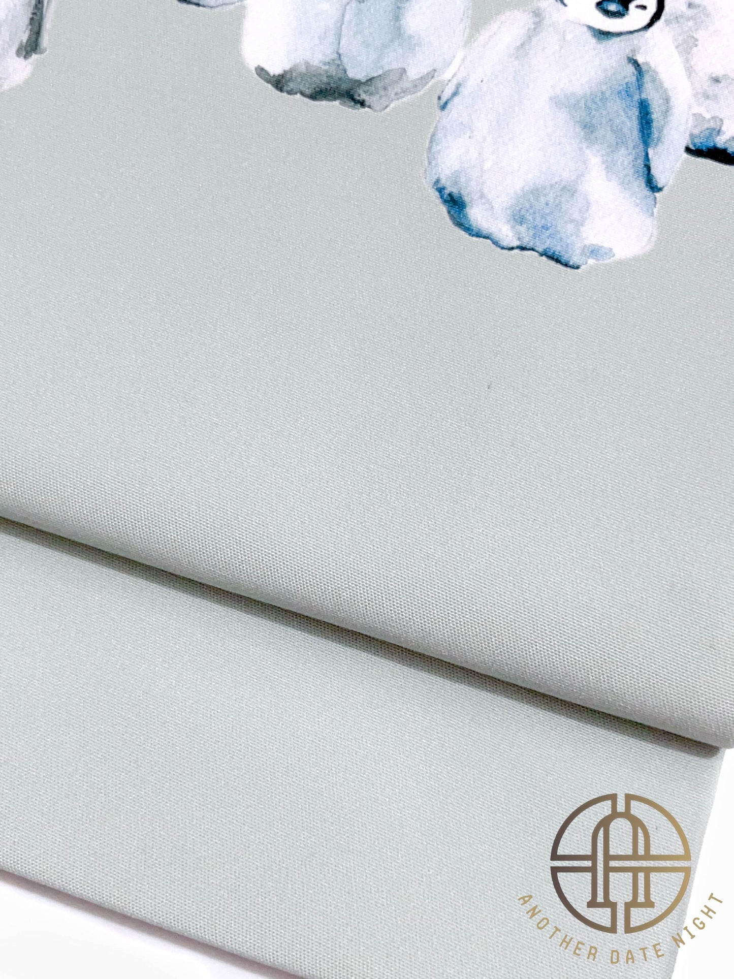 Pastel Green Pre-tied Nagoya Obi: Penguin Print, Easy Kimono Belt, Tea Ceremony