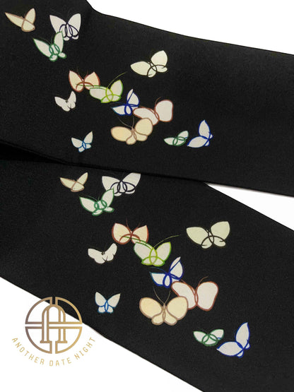 Butterfly Easy-Wear Nagoya Obi:  Pre-Tied, Effortless, Ideal for Tea Ceremony  Understated, Elegant Look
