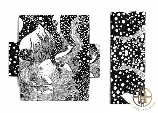 Mermaid Pre-Tied Nagoya Obi,  Easy Wear, Double Sided Sash