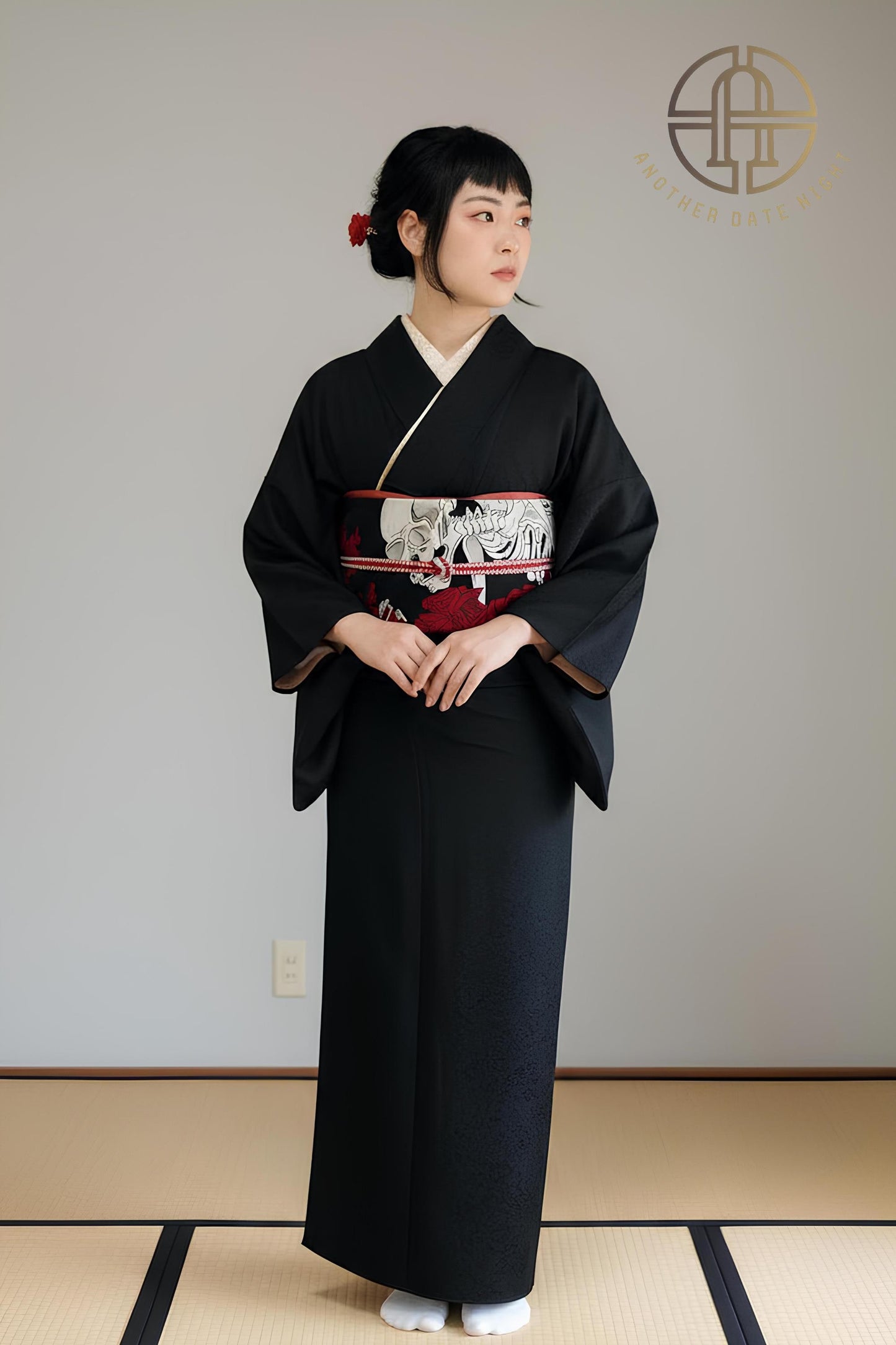 Ukiyo-e Easy Wear Obi: Takiyasha Witch, Pre-tied Ginza Knot, Wear in 10mins
