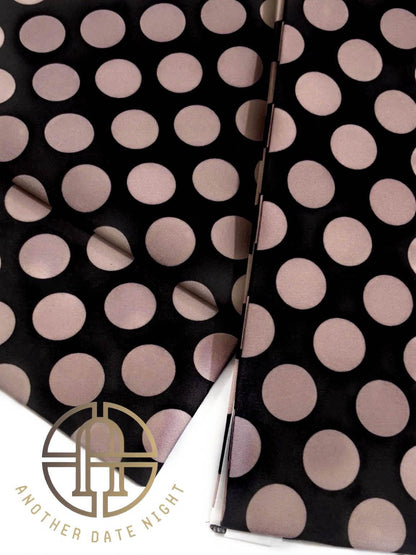 Fast Wear Obi, Pre-Tied Ginza Knot, Ash Pink Polka Dot, Yukata/Casual Kimono Belt