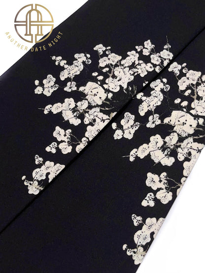 Japanese Plum Blossom Pre-Tied Nagoya Obi, Easy-Wear 5-Minute Taiko Knot, Ideal for Tea Ceremony