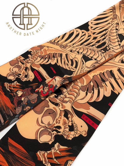 Takiyasha Witch Edo Period Ukiyo-e, Easy Wear Pre-Tied Nagoya Obi, Double Sided Sash