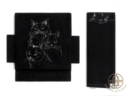 Cat World Triumvirate Easy Wear Nagoya Obi: Pre-tied Taiko Knot