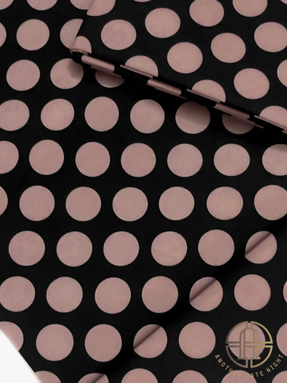 Fast Wear Obi, Pre-Tied Ginza Knot, Ash Pink Polka Dot, Yukata/Casual Kimono Belt