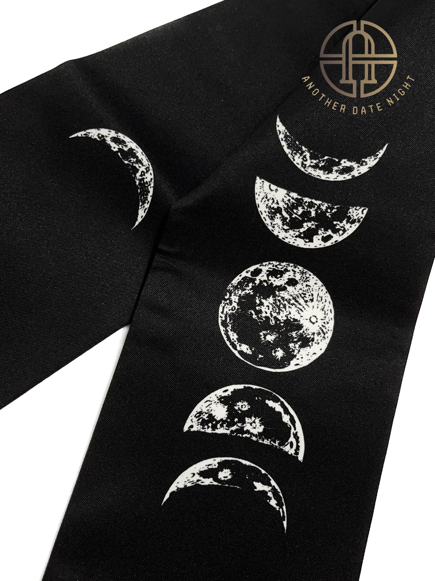 Moon Phase Pre-Tied Nagoya Obi: Easy Wear Taiko Knot, Polyester Double Sided Sash