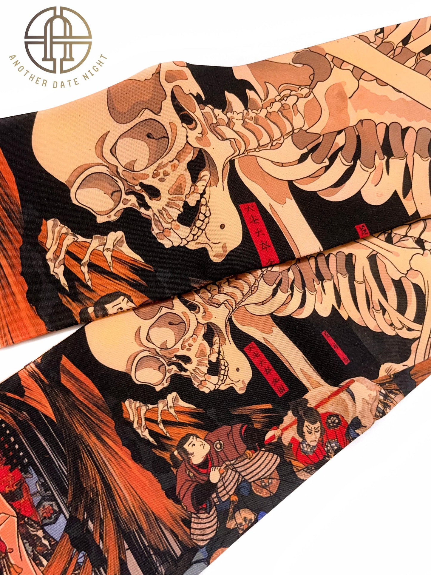 Takiyasha Witch Edo Period Ukiyo-e, Easy Wear Pre-Tied Nagoya Obi, Double Sided Sash