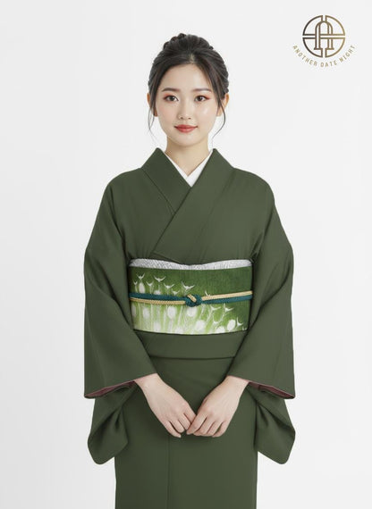 Easy Wear Kimono Belt, Pre-Tied Taiko Knot, Nagoya Obi, Two-Side Sash