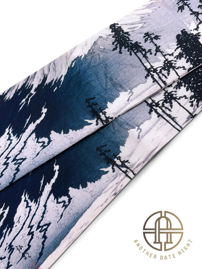 Mount Fuji Pre-Tied Obi, Easy Wear Kimono Belt, Two-Side Sash